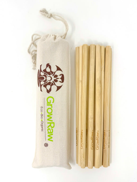 15pcs BAMBOO STRAWS - Disposable/Reusable + cleaning brush