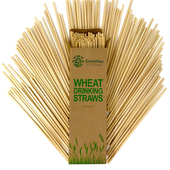 WHEAT GRASS DRINKING STRAWS, DISPOSABLE, NATURAL, ECO-FRIEDNLY, COMPOSTABLE, BIODEGRADABLE