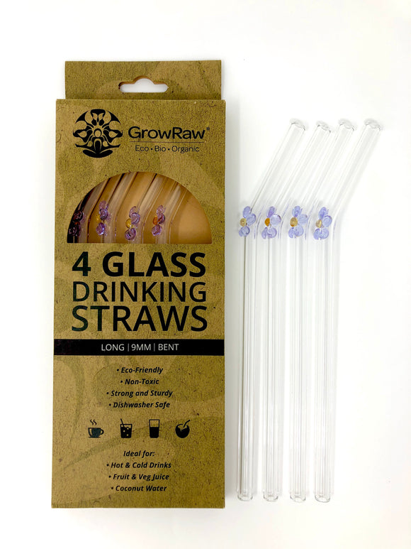 DAISY 4 GLASS STRAWS - LONG|9MM|BENT